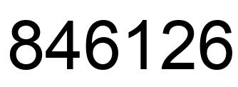 Number 846126 black image