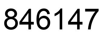 Number 846147 black image