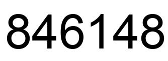 Number 846148 black image