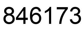 Number 846173 black image