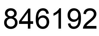 Number 846192 black image