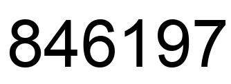 Número 846197 imagen negro