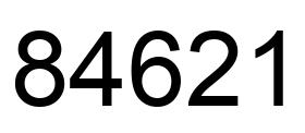 Number 84621 black image