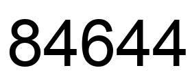 Número 84644 imagen negro
