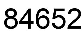 Número 84652 imagen negro