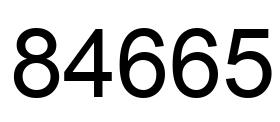 Número 84665 imagen negro