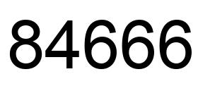 Número 84666 imagen negro