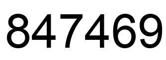Number 847469 black image