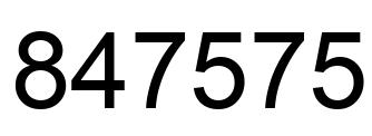 Número 847575 imagen negro