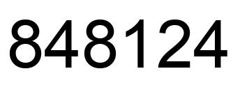 Number 848124 black image