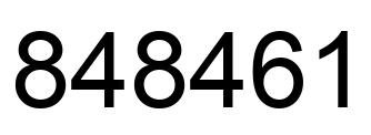 Number 848461 black image