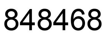 Number 848468 black image