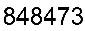 Number 848473 black image