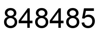 Number 848485 black image