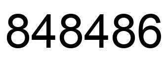 Number 848486 black image