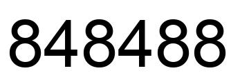 Number 848488 black image