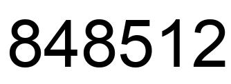 Number 848512 black image