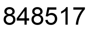 Number 848517 black image