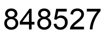 Number 848527 black image