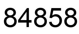 Número 84858 imagen negro