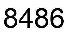 Number 8486 black image
