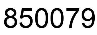 Number 850079 black image