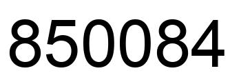 Número 850084 imagen negro