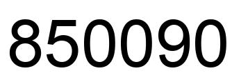 Número 850090 imagen negro