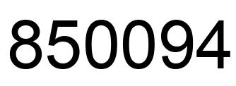 Number 850094 black image