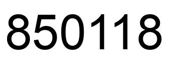 Número 850118 imagen negro