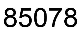 Number 85078 black image