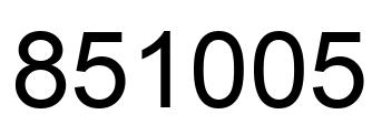 Número 851005 imagen negro