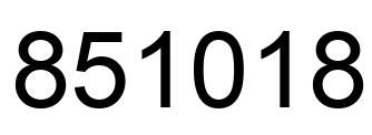 Número 851018 imagen negro