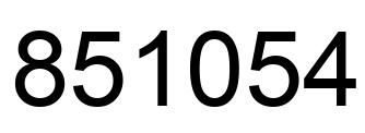 Número 851054 imagen negro