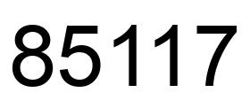 Number 85117 black image