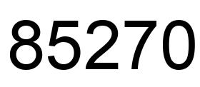 Number 85270 black image