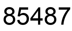 Número 85487 imagen negro