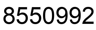 Number 8550992 black image