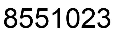 Number 8551023 black image