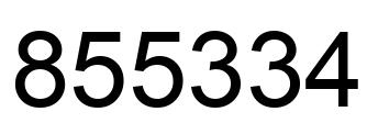 Number 855334 black image
