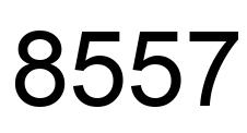 Number 8557 black image