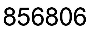 Number 856806 black image