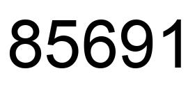 Number 85691 black image