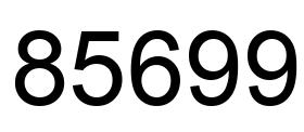 Number 85699 black image