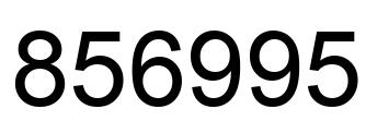 Number 856995 black image