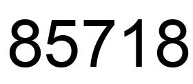 Número 85718 imagen negro