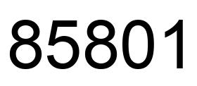 Número 85801 imagen negro