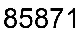 Number 85871 black image