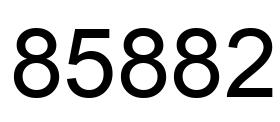 Number 85882 black image