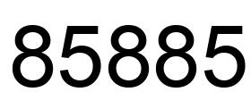 Number 85885 black image